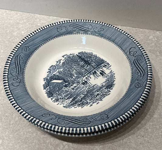 Pair of Currier and Ives Bowls