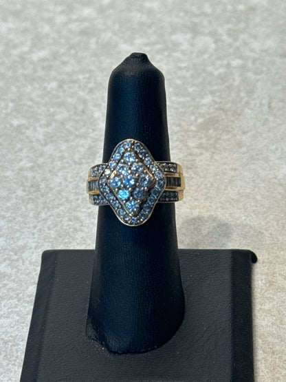 10K Gold And Diamond Ring Sz. 6