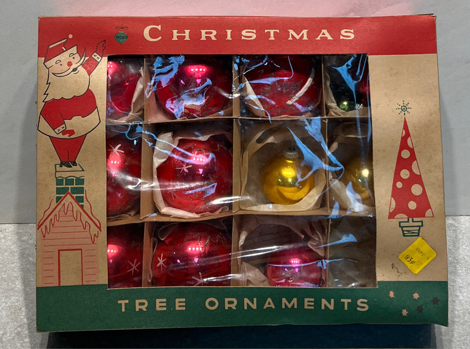Box Of Vintage Ornaments