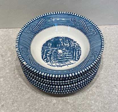 Set of 8 Currier and Ives Bowl
