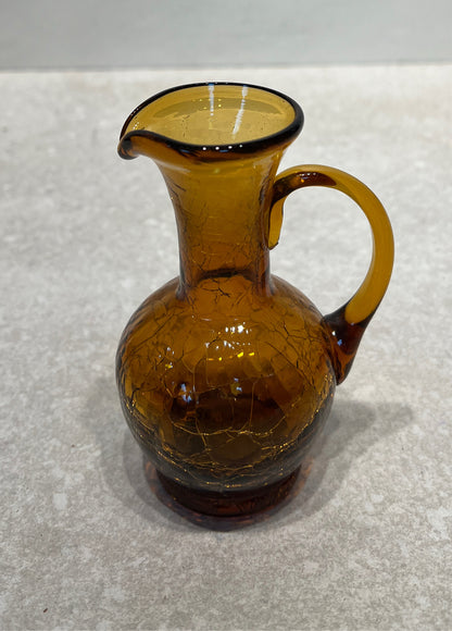 Amber Crackle Glass