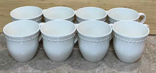 Set of 8 Pottery Barn Mugs