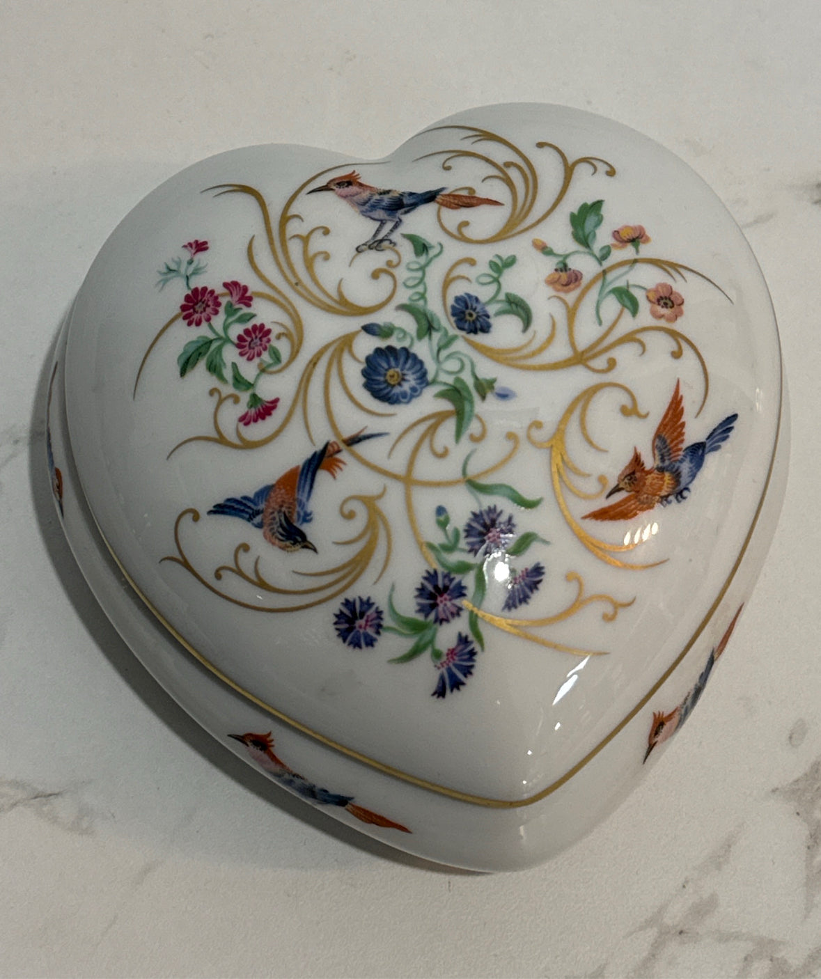 Limoges Heart Trinket Box
