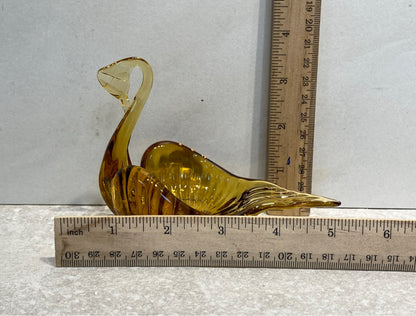 Amber Glass Swan