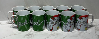 Set of 10 Fitz and Floyd Mugs