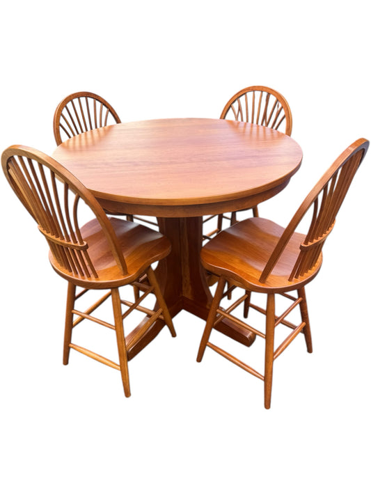 The Country Workshop Pub Table and 4 Stools