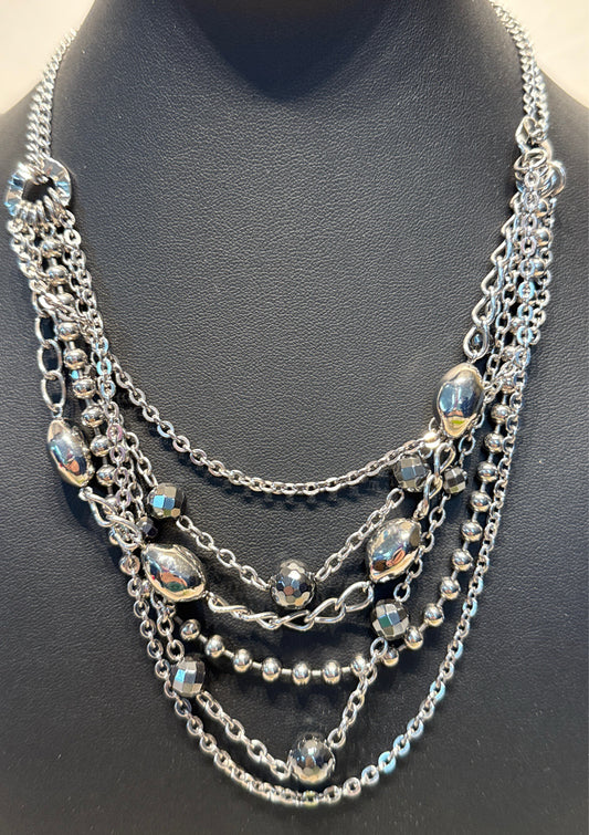 Stainless Steel Hematite Necklace