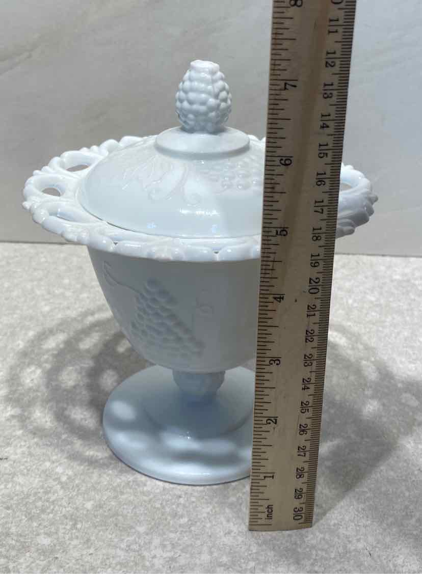 Milkglass Covered Bowl