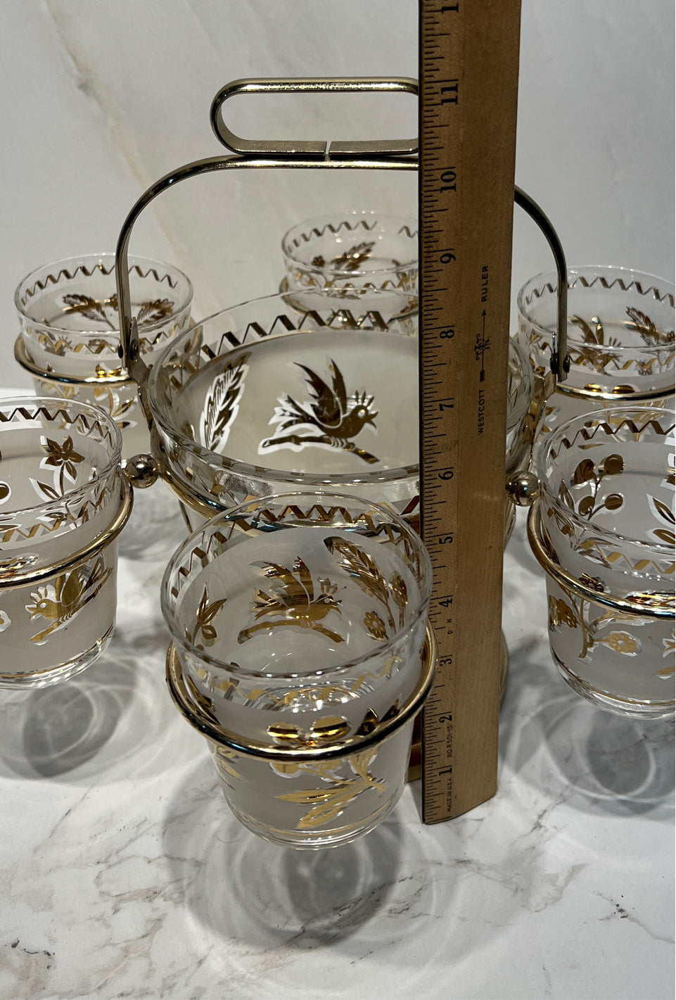 Set of 6 GLasses with Ice Bucket