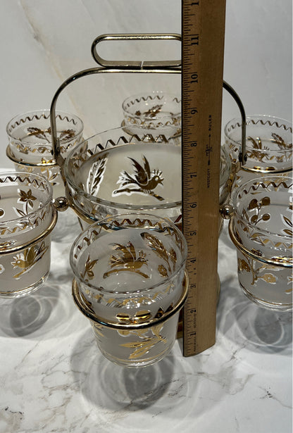 Set of 6 GLasses with Ice Bucket