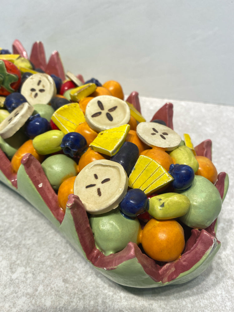 Decorative Fruit Platter - Signed Nichols