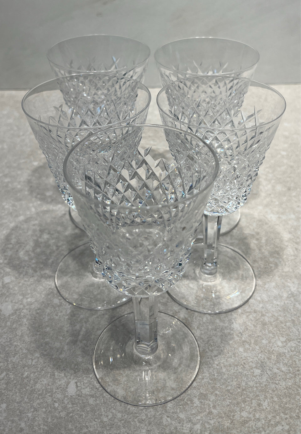 Set of 5 Waterford Glasses