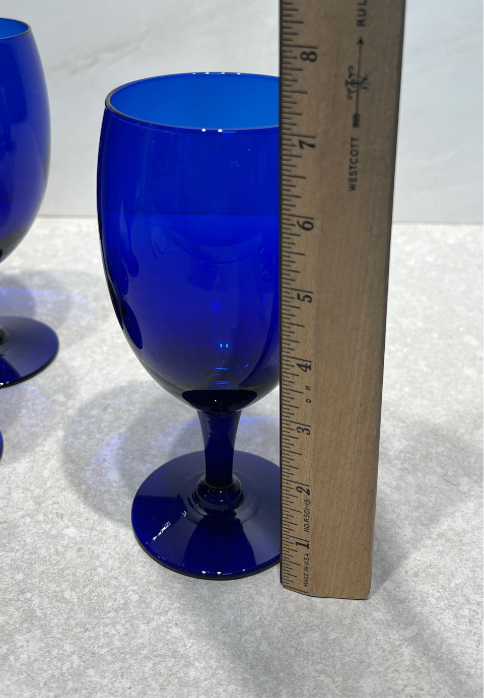 Set of 8 Cobalt Blue Glasses