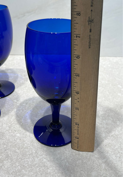 Set of 8 Cobalt Blue Glasses