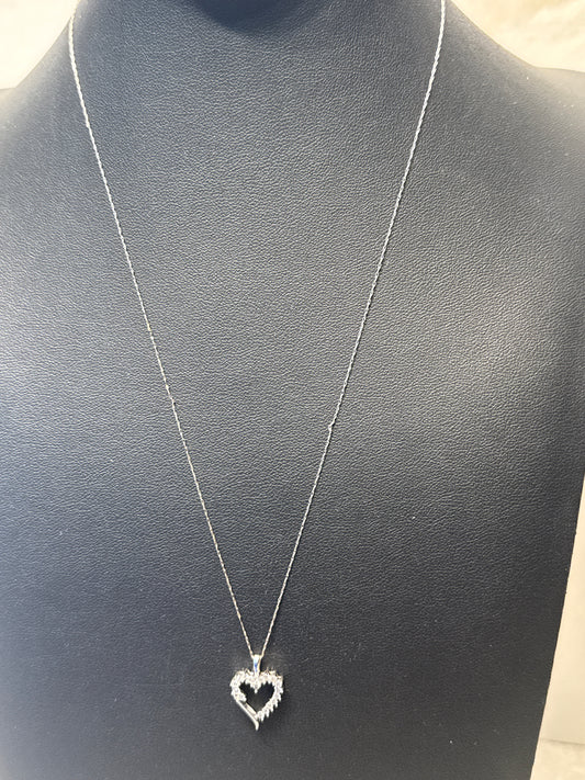10K Gold Necklace And 10k Diamond Pendant