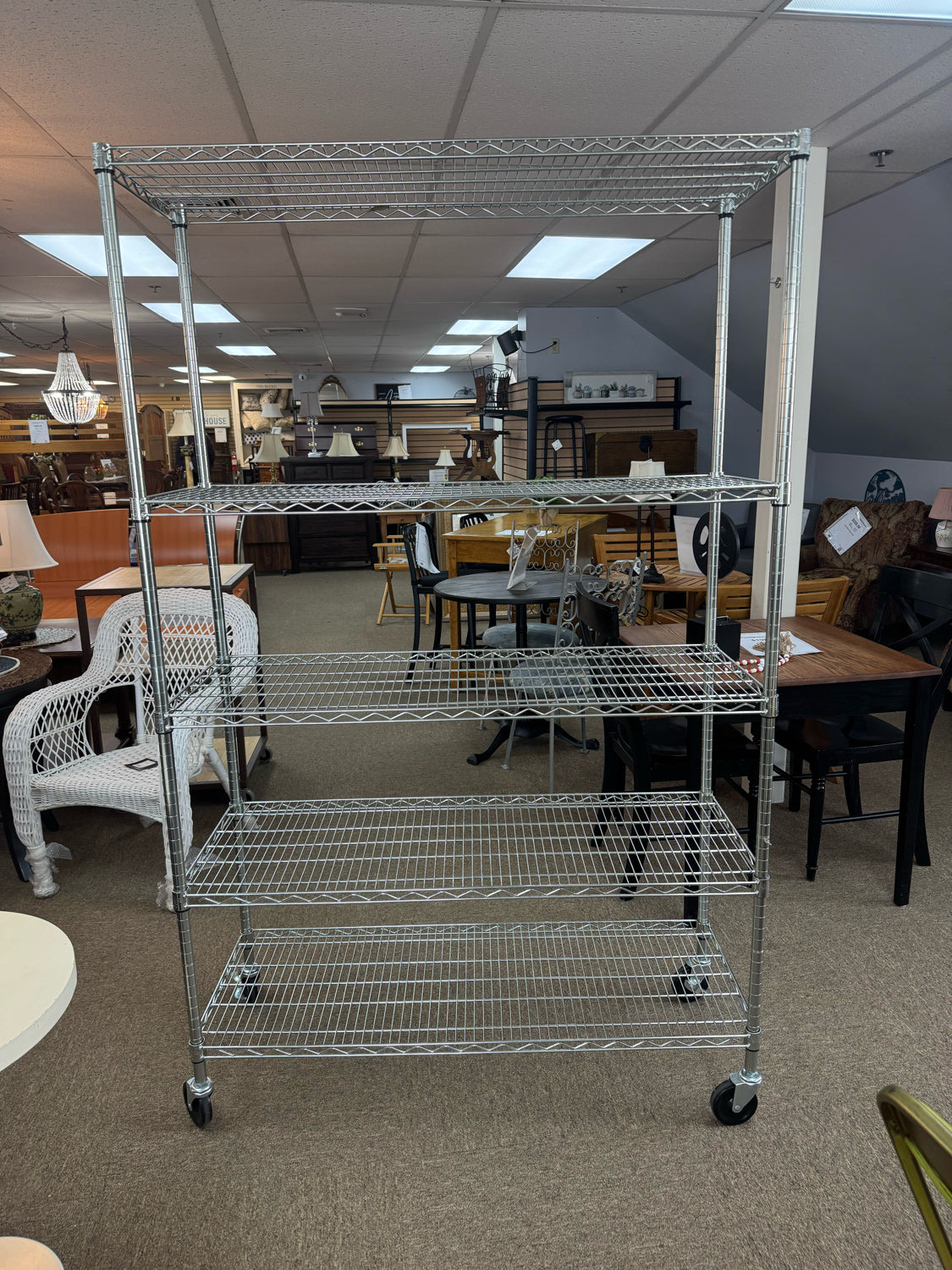 Metal Shelf On Wheels