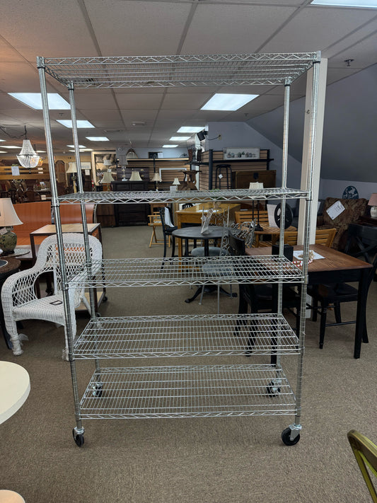 Metal Shelf On Wheels