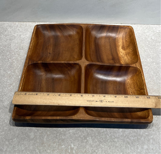 Wood Divided dish