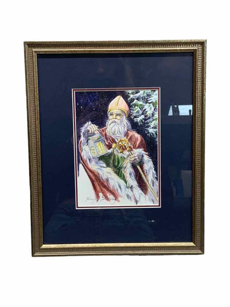 Santa Watercolor Picture