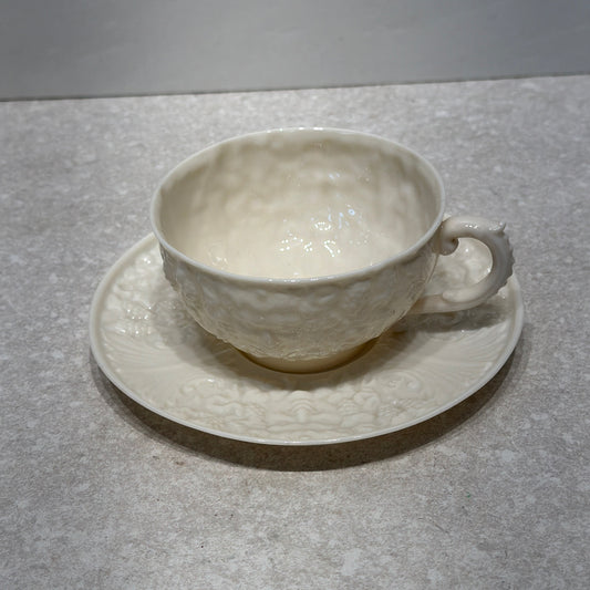 Belleek "Mask" Cup and Saucer