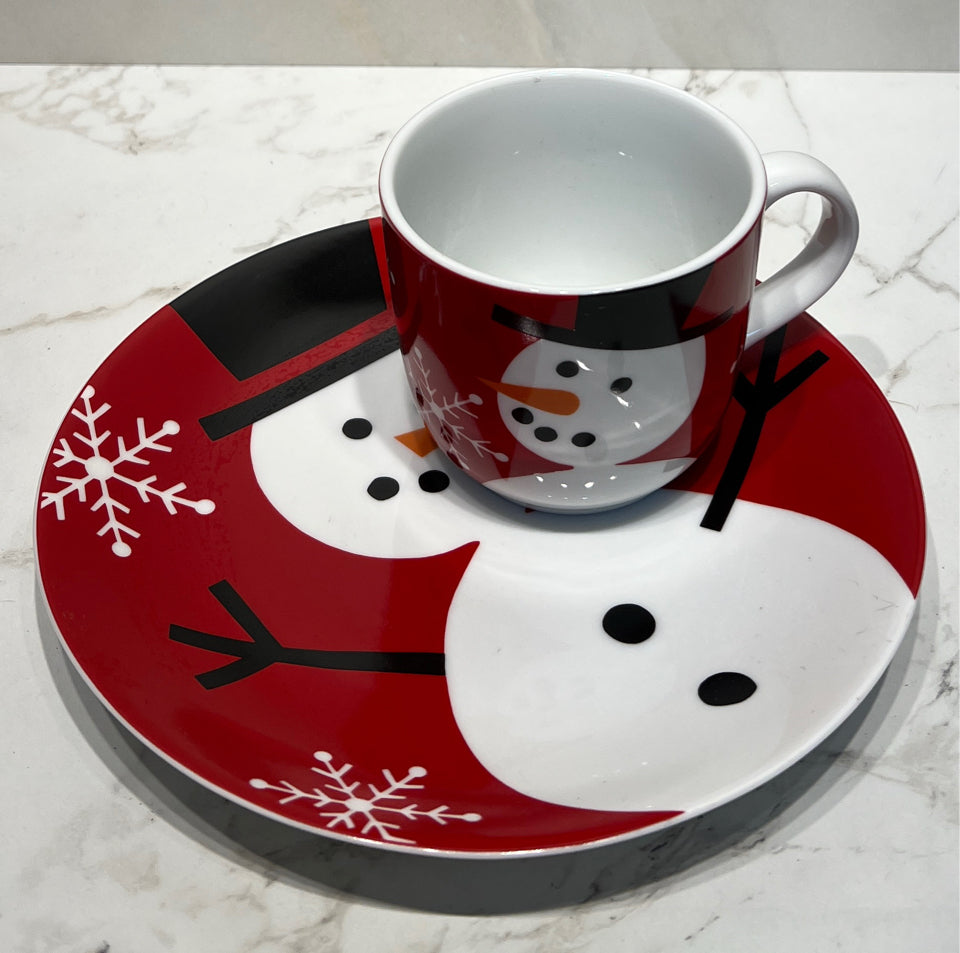 Crate And Barrel Mug And Plate