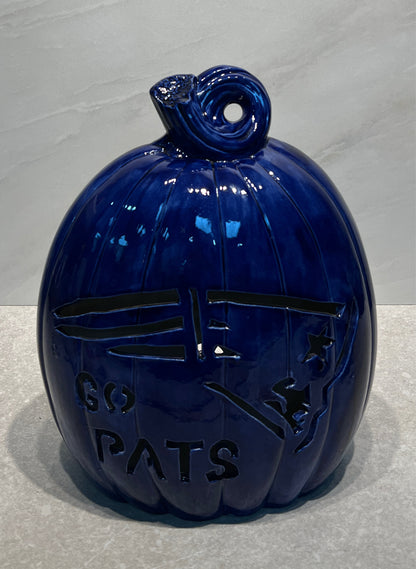 Go Pats Lighted Pumpkin