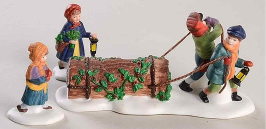 Dept. 56 Bringing Home the Yule Log