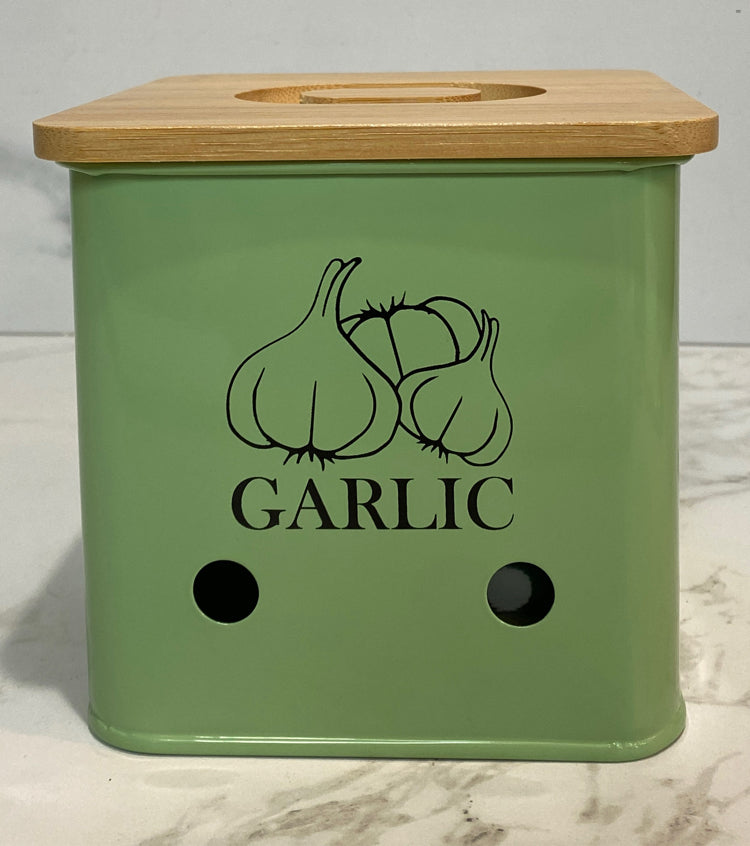 Covered Garlic Bin