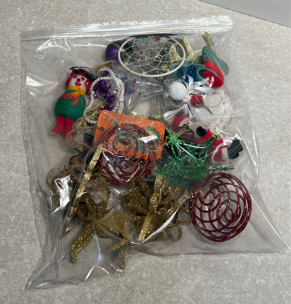 Bag Of Misc. Christmas Ornaments