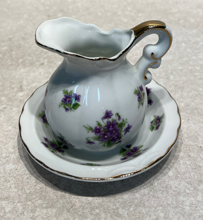Lefton Pitcher And Bowl