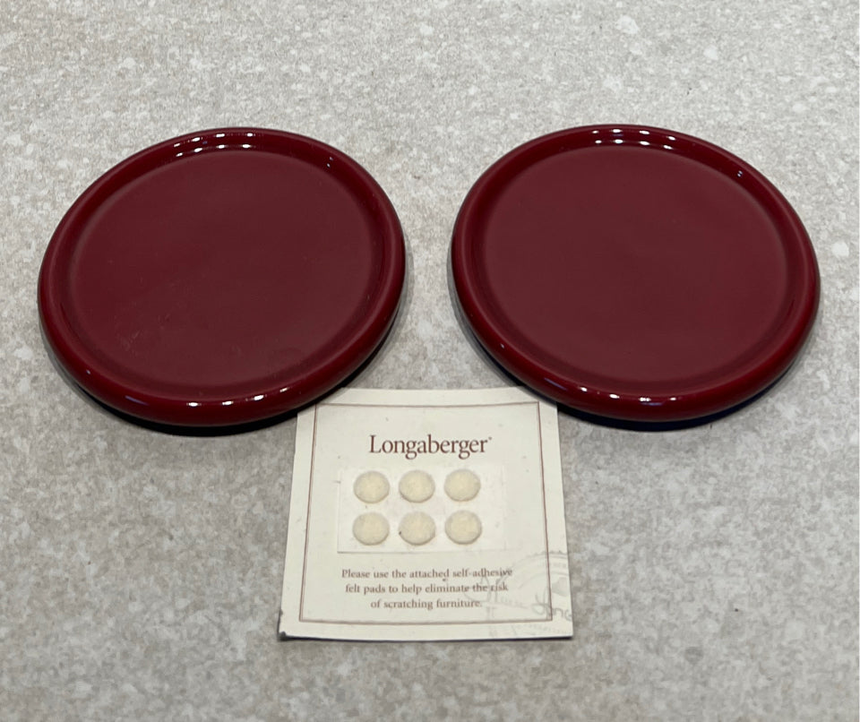 Set of 2 Longaberger Coasters