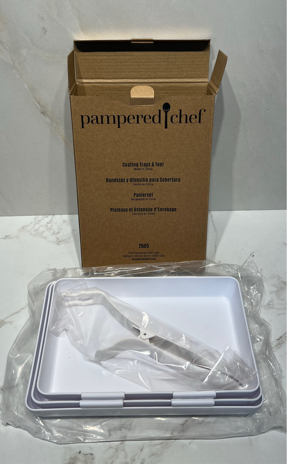 Pampered Chef Coating Trays an Tool