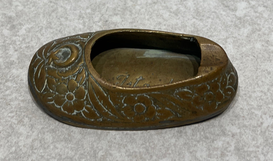 Brass Shoe Ashtray