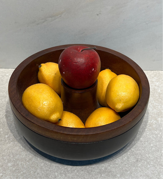 Wooden Bowl with Fruits