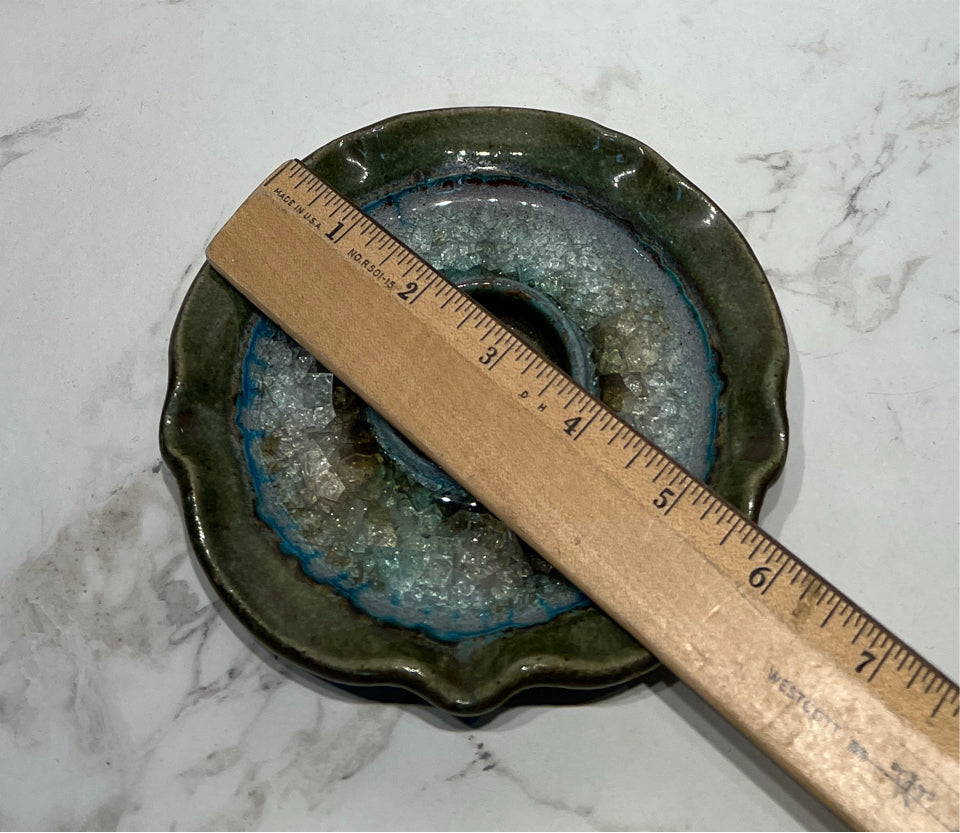 Fused Glass Candle Holder