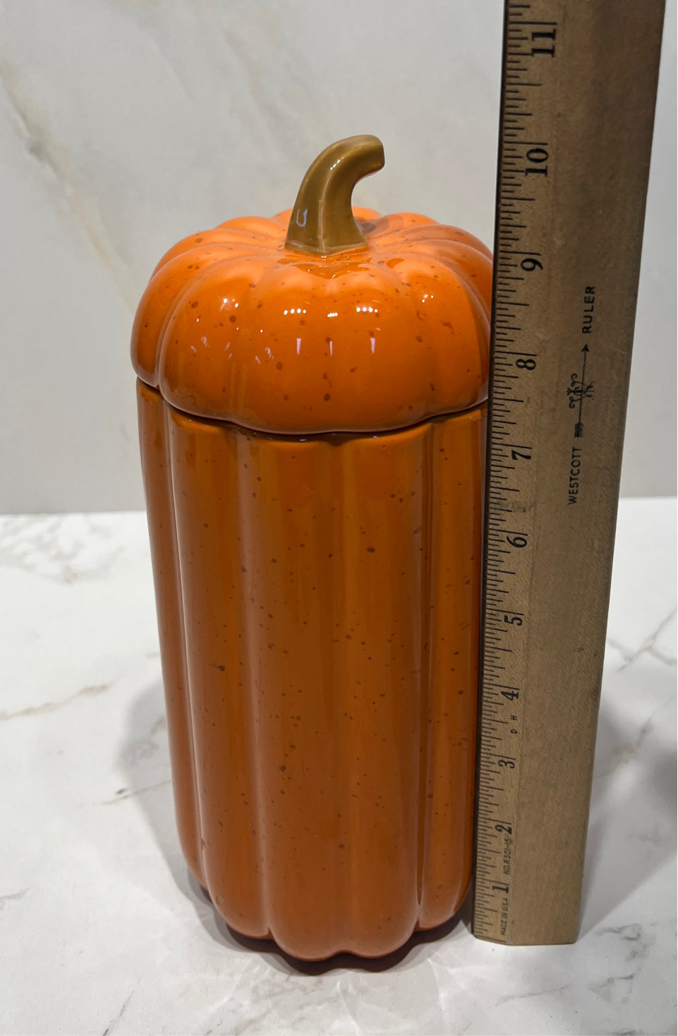 Covered Pumpkin Jar