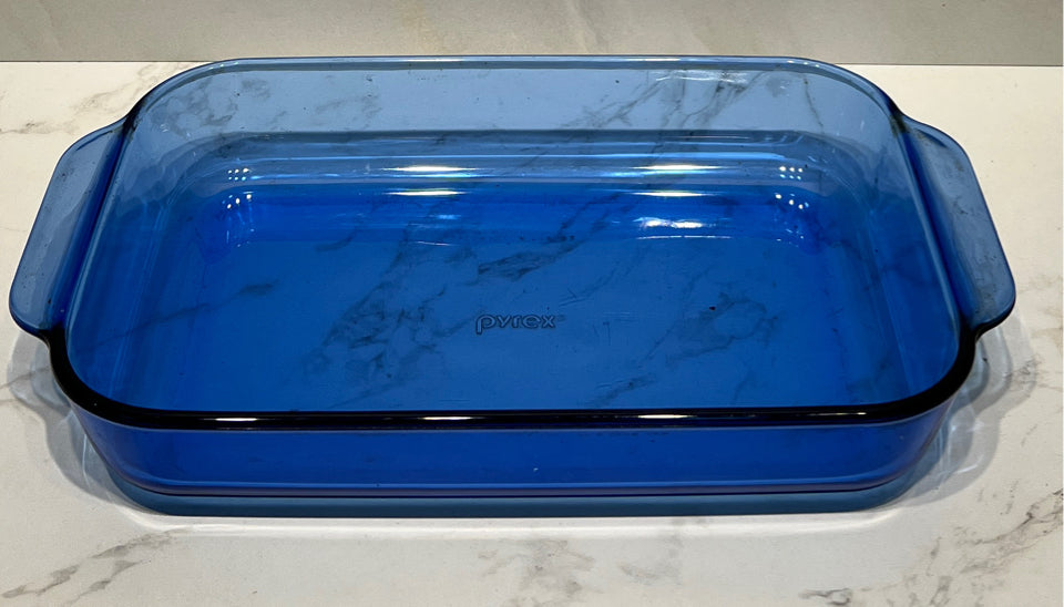 Blue Pyrex Casserole