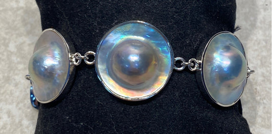 Sterling Mabe Pearl Bracelet