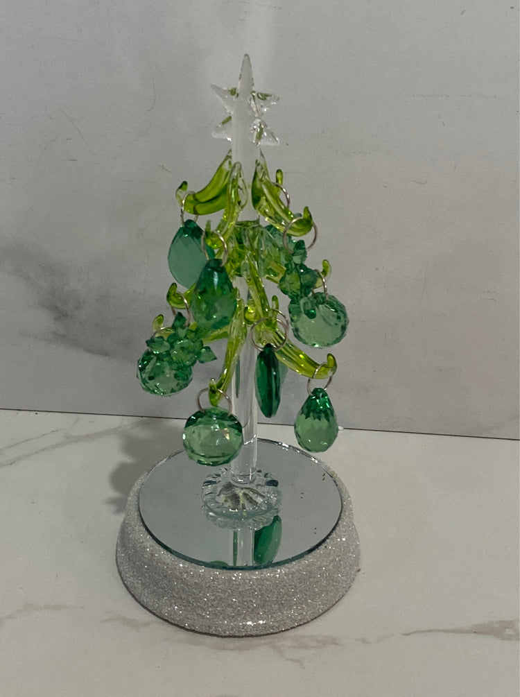 Glass Tree with Ornaments