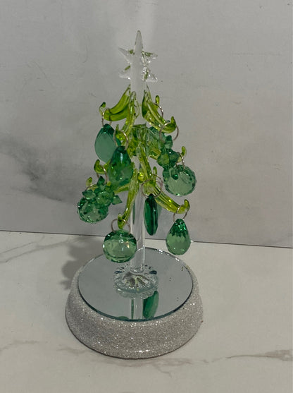 Glass Tree with Ornaments