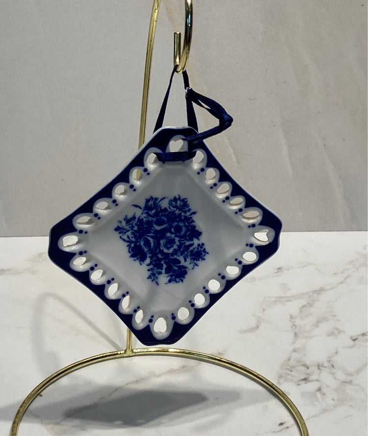 Blue And White Christmas Ornament
