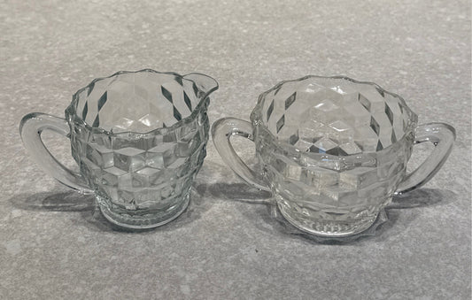 Fostoria American Sugar and Creamer