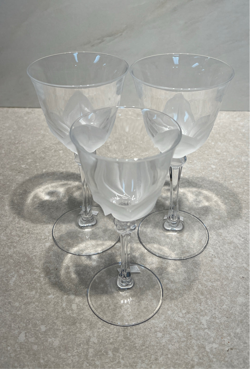Set of 3 Crystal Glasses