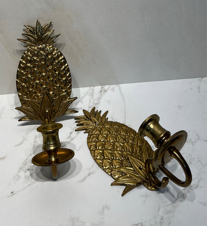 Set of 2 Brass Candle Holders