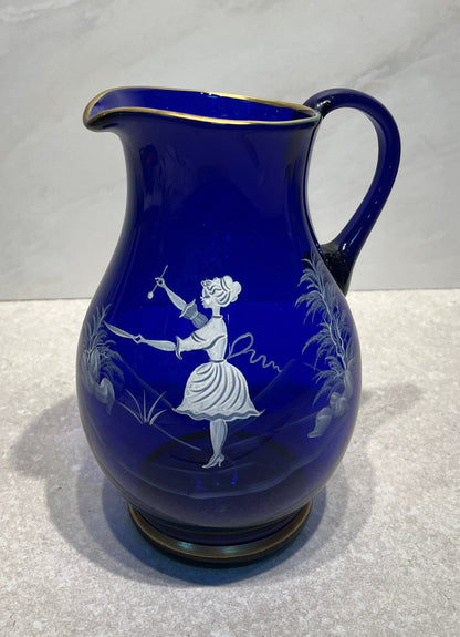 Mary Gregory Style Pitcher