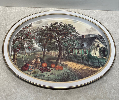 Currier and Ives Tray