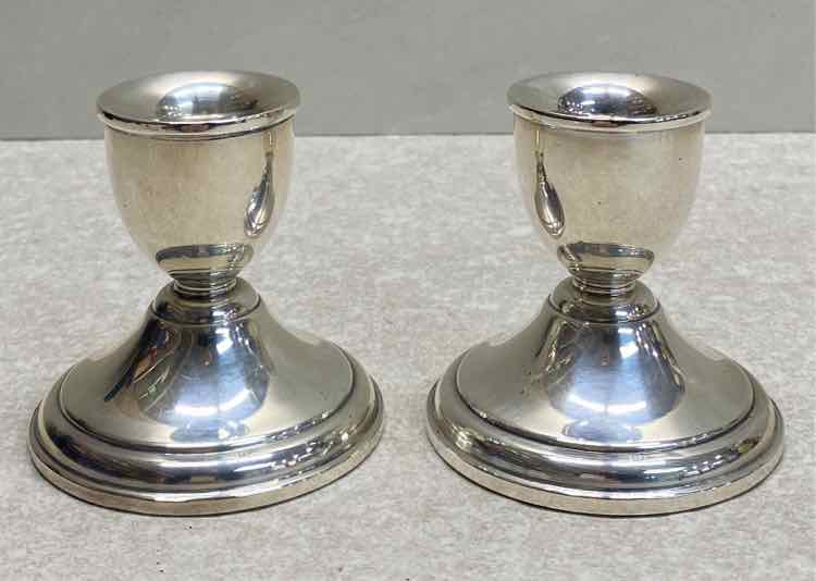 Pair of Sterling Candleholders