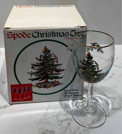 Set of 4 Spode Wine Glasses