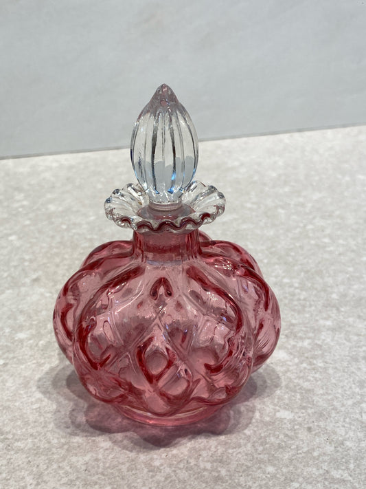 Fenton Cranbery Glass Perfume