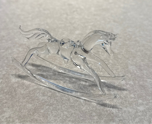 Glass Rocking Horse